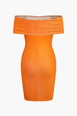 Knit Off-Shoulder Mini Dress