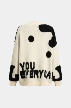Knit Patchwork Denim Cardigan