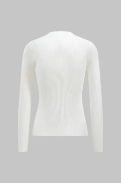 Knit Patchwork Long Sleeve Top