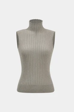 Knit Tank Top And Cardigan And Pants Set