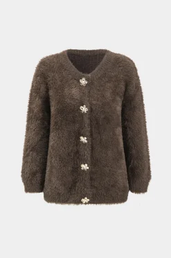 Knitted Button Long-Sleeve Cardigan