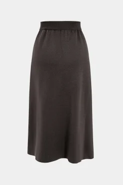 Knitted Pleated High Waist Skirt