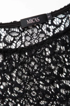 Lace Sheer Cut Out Tie Front Maxi Dress
