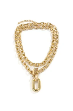 Large Pendant Multi-Layer Necklace