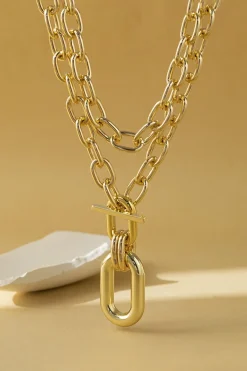 Large Pendant Multi-Layer Necklace