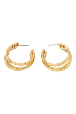 Layer Circle Metal Earrings