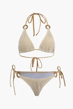 Layer Tie Halter Bikini Set