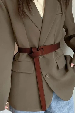 Leather Waist Cinching Belt