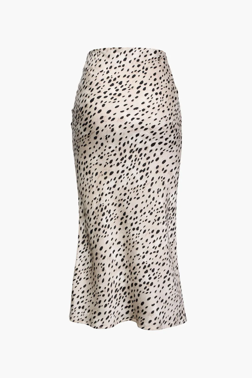 Leopard Drawstring Slit Skirt