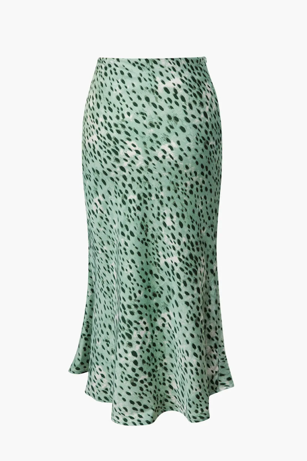 Leopard Drawstring Slit Skirt
