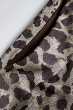 Leopard Print Asymmetrical Mesh Tank Top