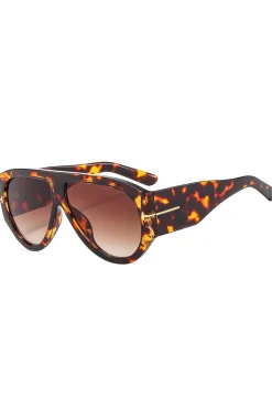 Leopard Print Frame Sunglasses