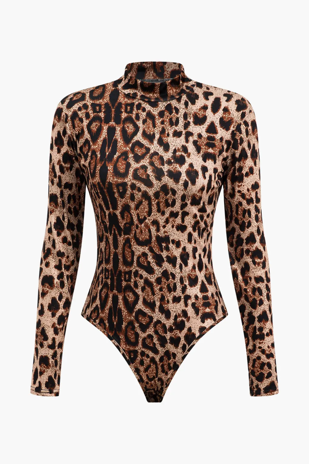 Leopard Print Long Sleeve Bodysuit
