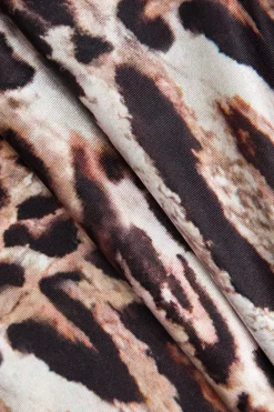 Leopard Print Long Sleeve Bodycon Romper