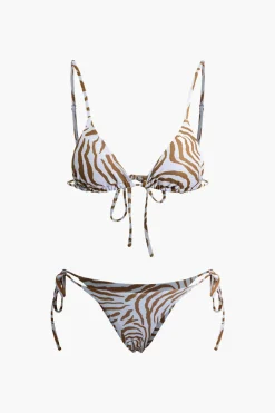 Leopard Print Tied Bikini Set