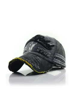 Letter Embroidery Distressed Baseball Hat