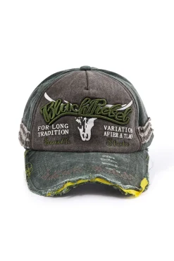 Letter Embroidery Distressed Baseball Hat