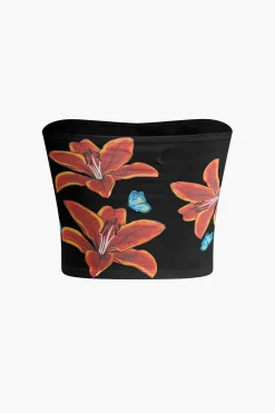 Lily Print Tube Top
