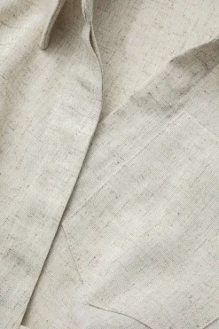 Linen Cross Crop Shirt