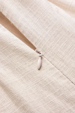 Linen Ruched Sleeveless Mini Dress