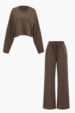 Long Sleeve Top And Drawstring Trousers Set
