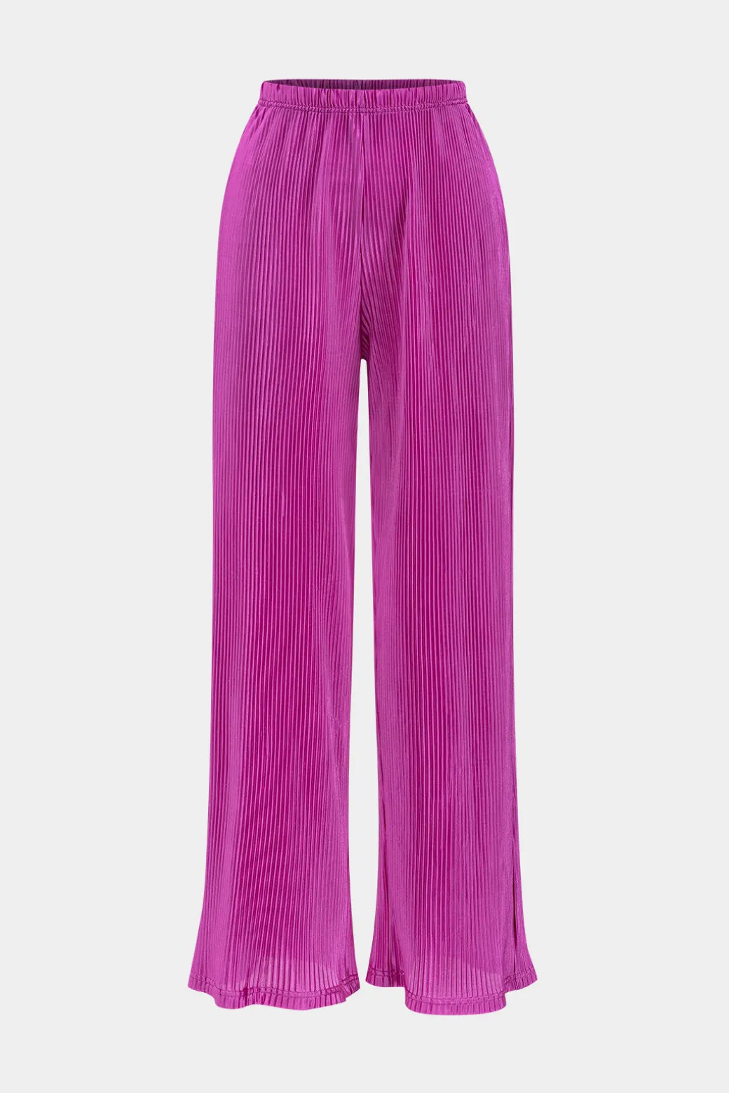 Long-Sleeve Top And High Waist Wide Leg Trousers Set
