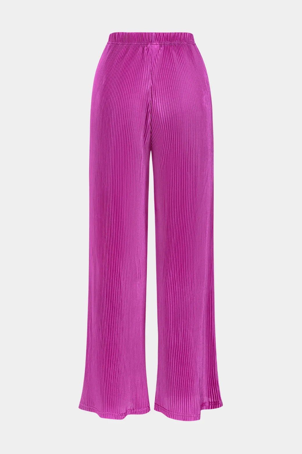 Long-Sleeve Top And High Waist Wide Leg Trousers Set
