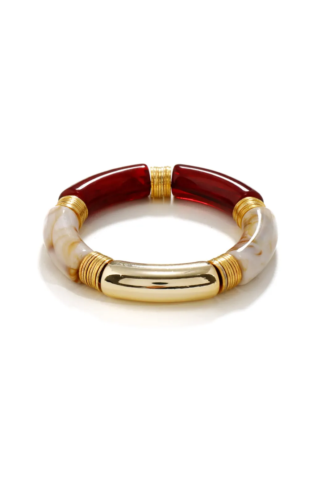 Marble Bamboo Bangle Bracelet