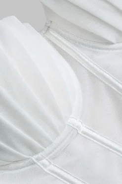 Mesh Corset Waist Bustier Tube Top