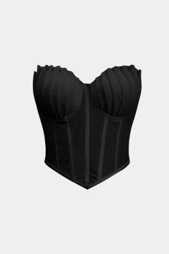 Mesh Corset Waist Bustier Tube Top