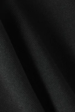 Mesh Panel Flared Leg Jumpsuit