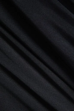 Mesh Patchwork Ruched Off Shoulder Long Sleeve Maxi Dress