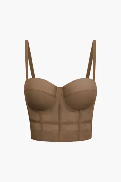 Mesh Underwire Bustier Top