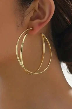 Metal Big Circle Earrings