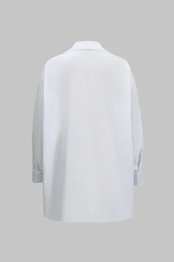 Metal Button Long-Sleeve Shirt