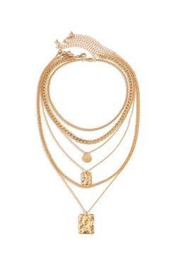 Metal Chain Geometric Pendant Necklace