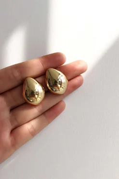 Metal Drop Shaped Earrings