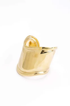 Metal Geometric Wide Bracelet