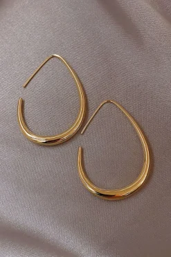 Metal Oval Earrings
