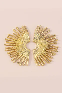 Metal Scalloped Earrings