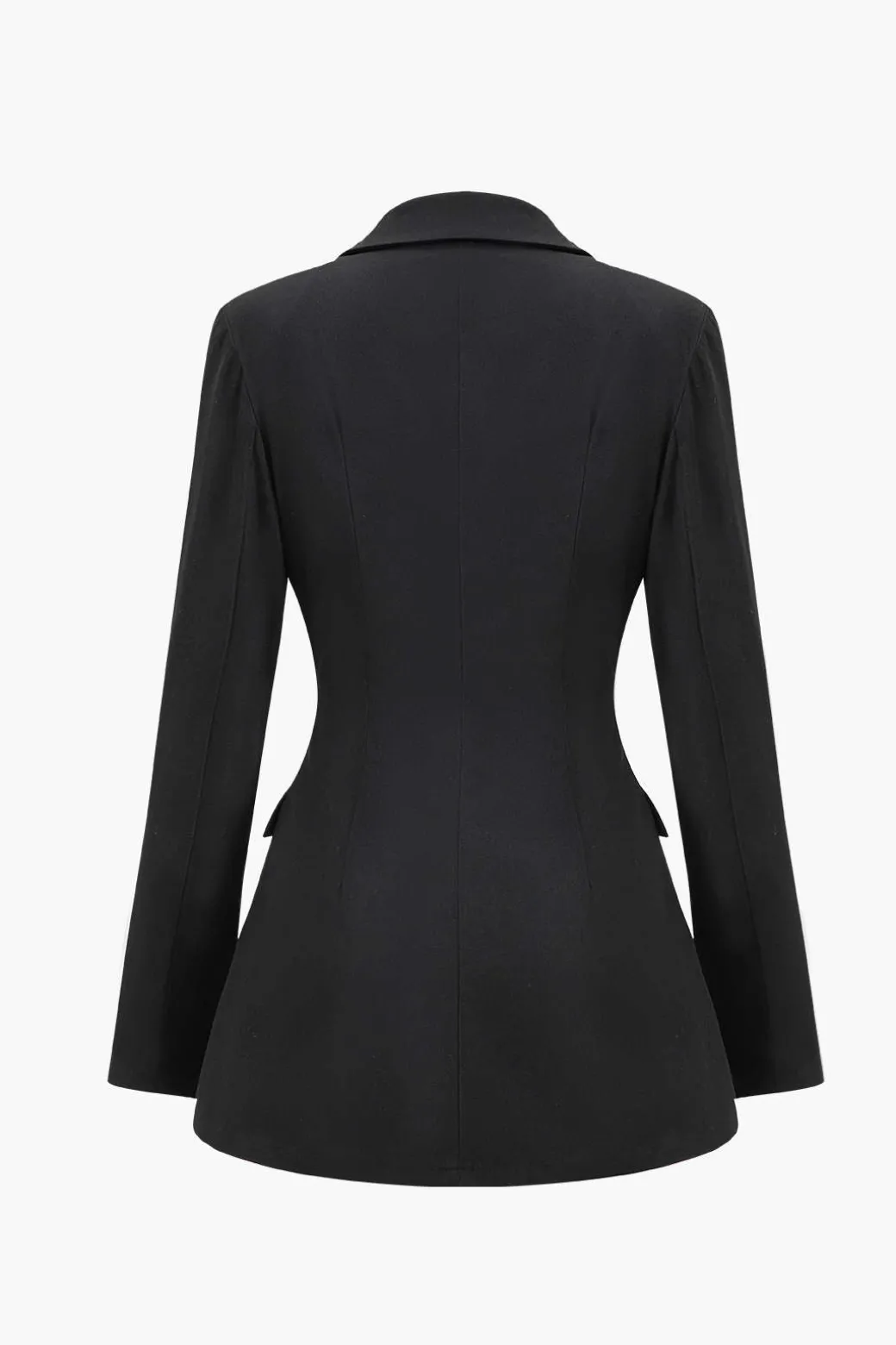 Metallic Button Asymmetrical Blazer