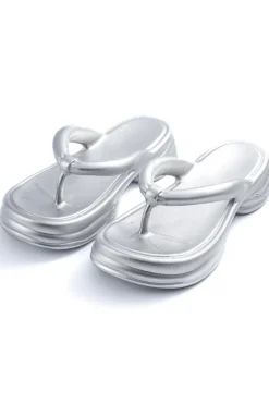 Metallic Flip Flops