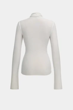 Mock Neck Long-Sleeve Top