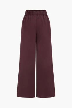 Notched Lapel Belted Blazer And Trousers Set