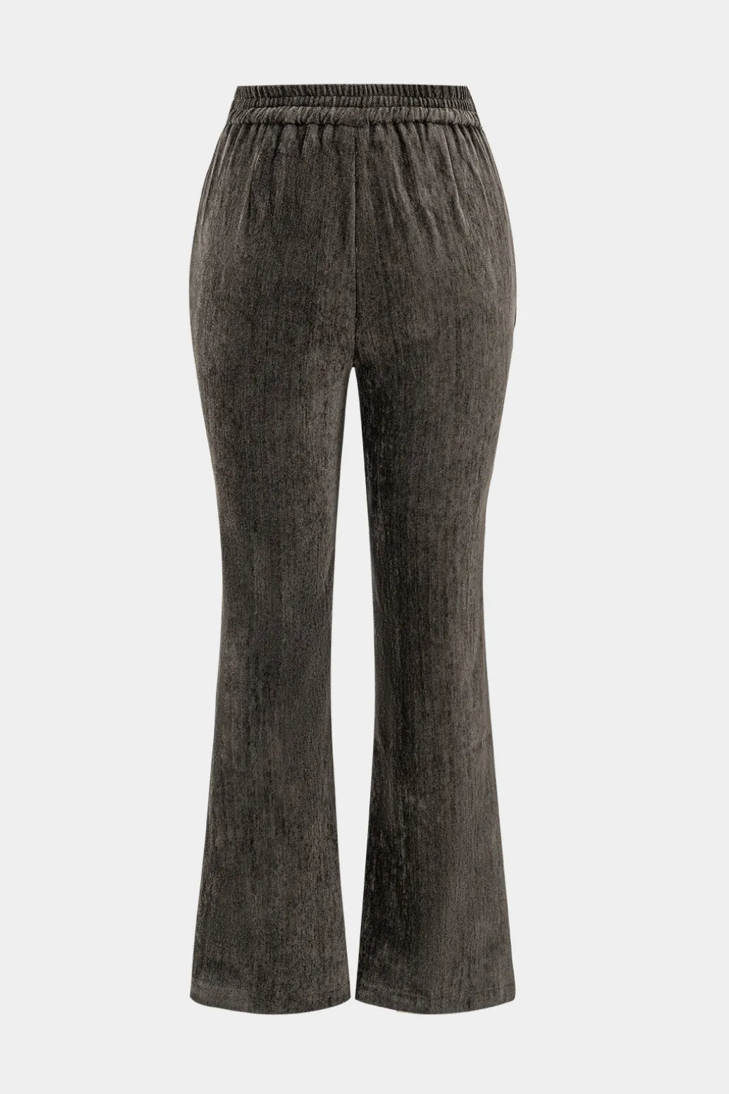 Notched Lapel Fake Button Pocket Blazer And Flared Leg Trousers Set