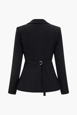 Notched Lapel One Button Blazer