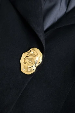 Notched Lapel One Button Blazer