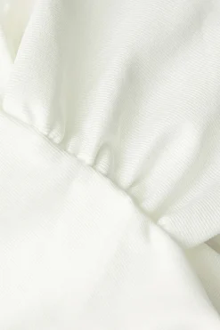 Off Shoulder Asymmetric Short Sleeve Blouse