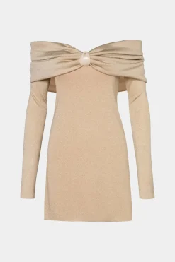 Off Shoulder Long Sleeve Mini Dress
