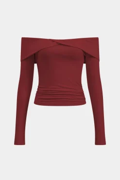 Off Shoulder Long-Sleeve Top